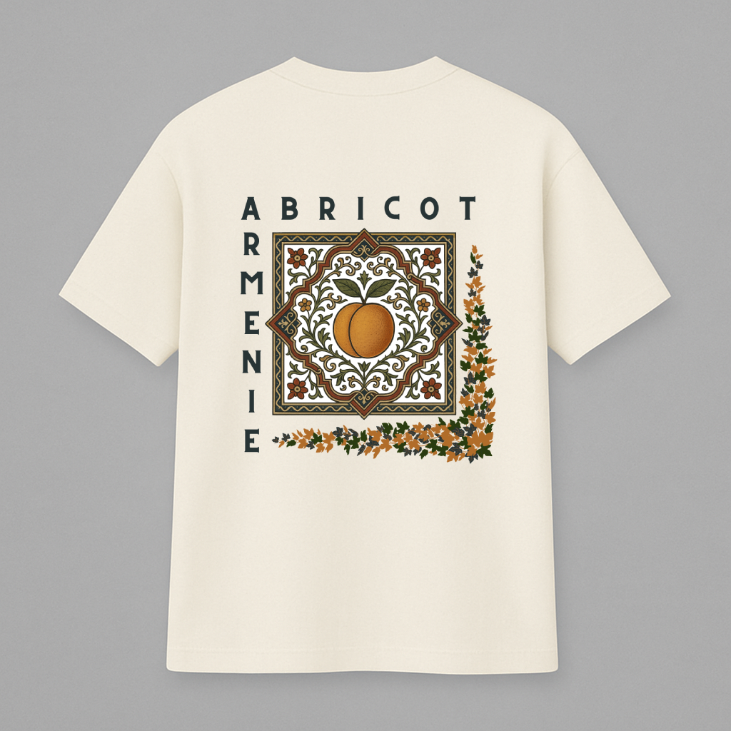 T-shirt Oversize Blanc Écru Abricot