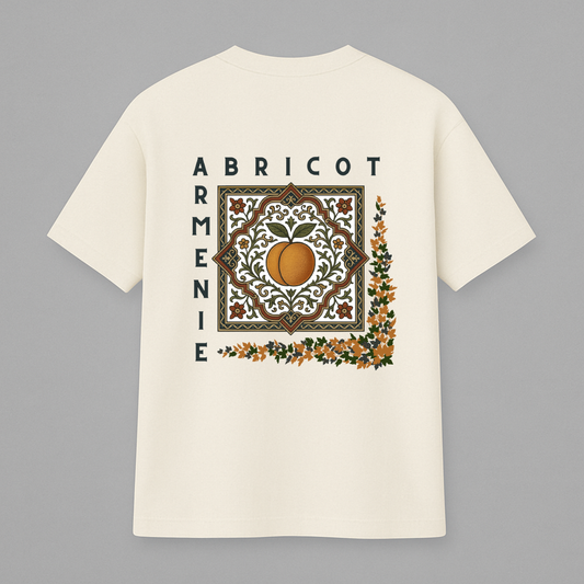 T-shirt Oversize Blanc Écru Abricot