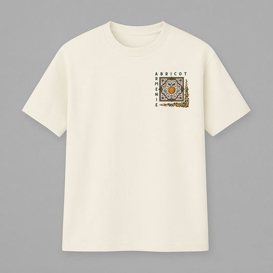 T-shirt Oversize Blanc Écru Abricot